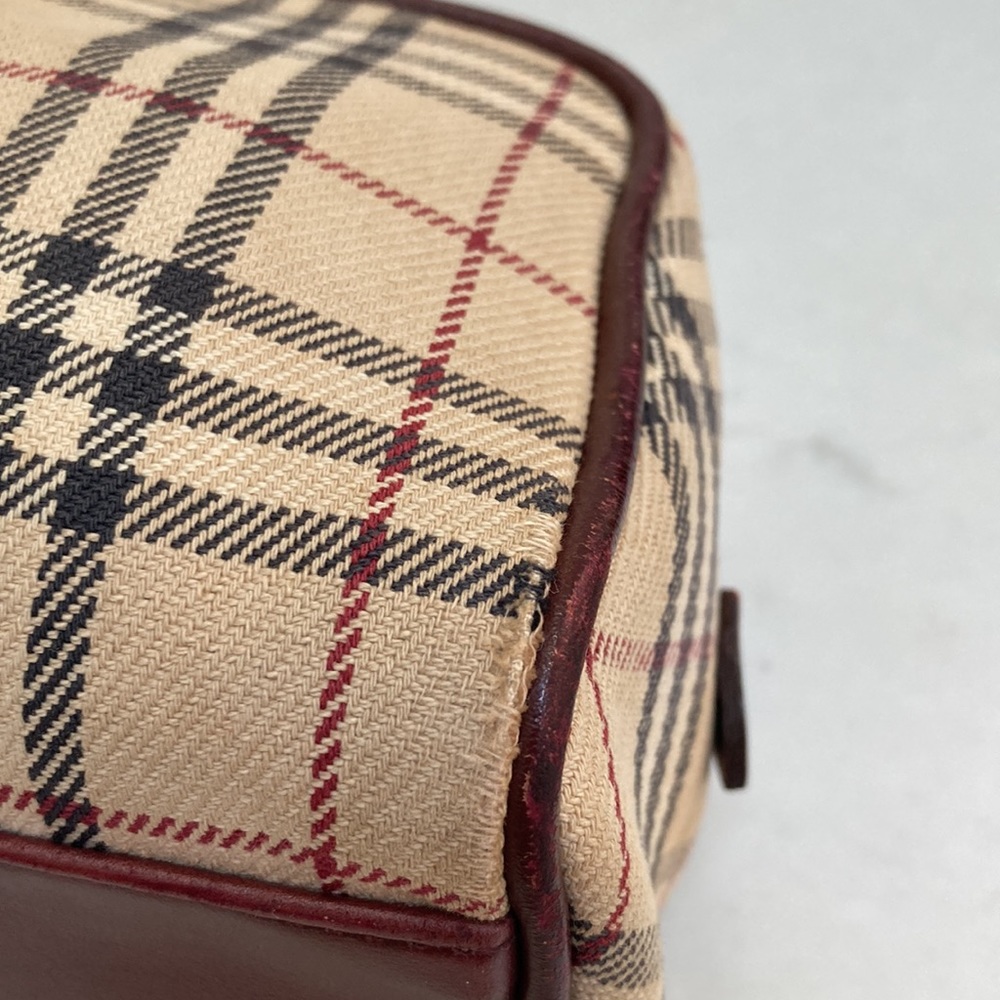 Burberry Nova plaid tweed and leather bag - Picture 7 of 10